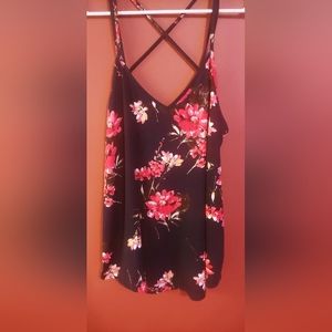 Paper moon Navy floral tank